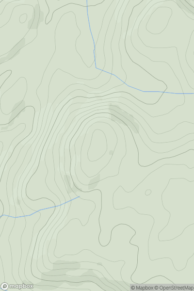 Thumbnail image for Y Foel [Aberystwyth to Welshpool] [SN668929] showing contour plot for surrounding peak
